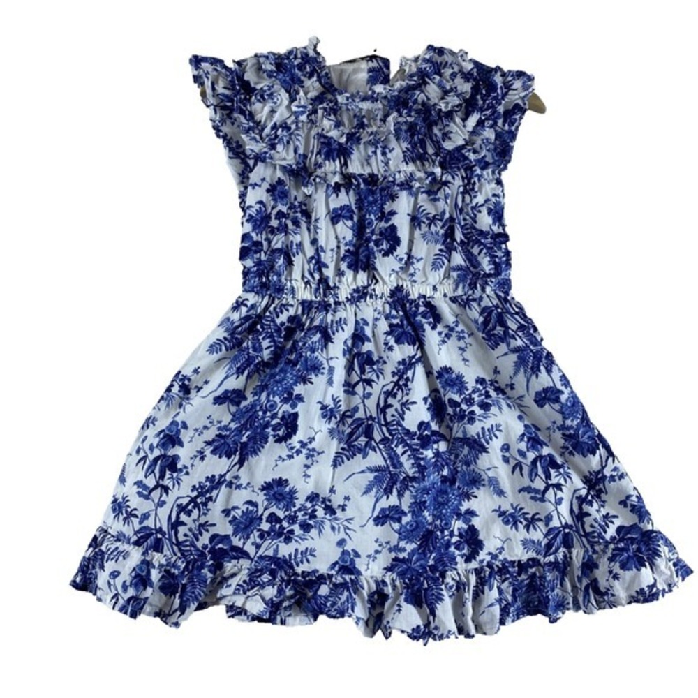 Janie and Jack Dress Toddler Sz 3 Floral Ruffles Wedding Photoshoot Cotton